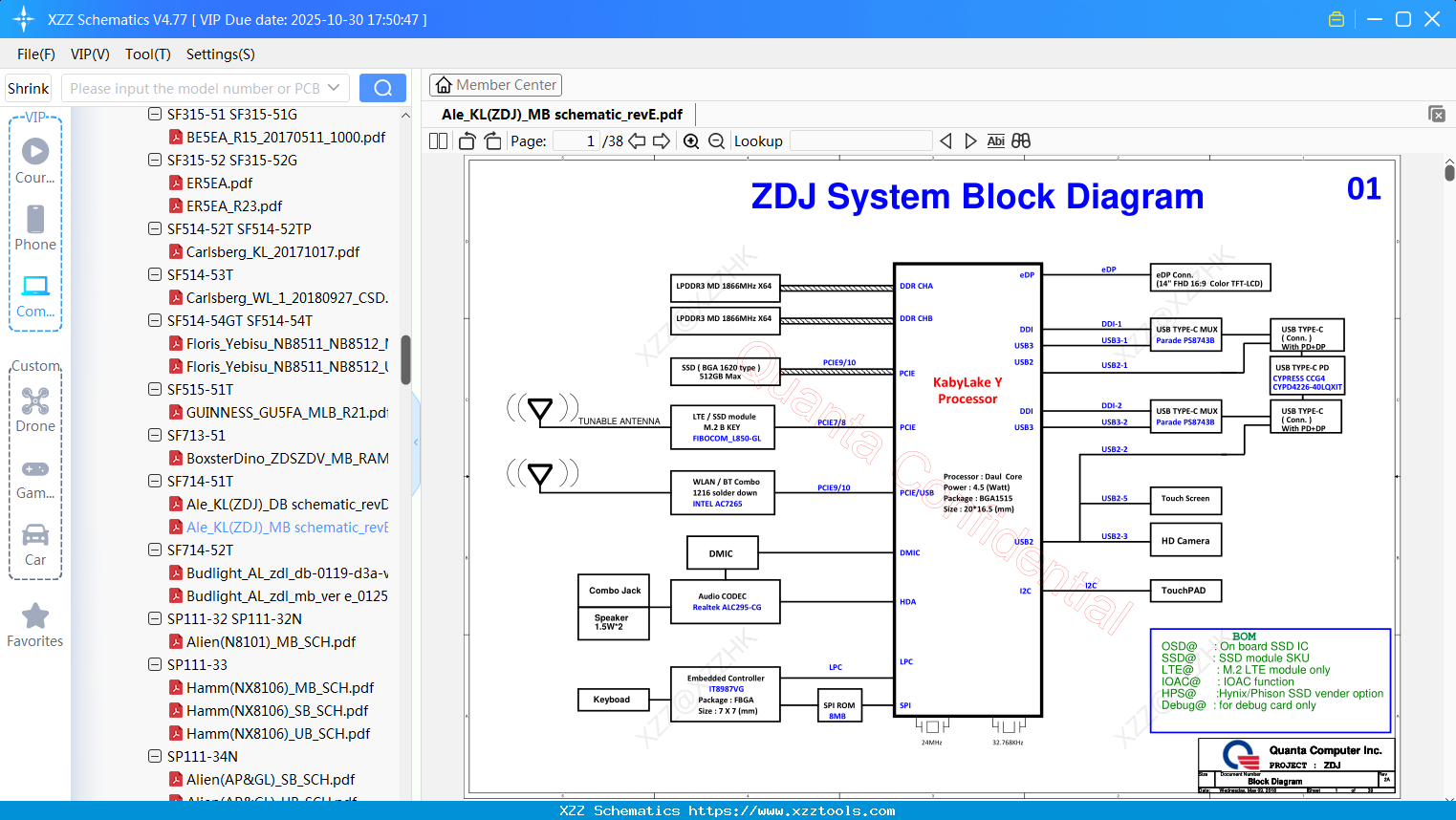 Laptop ACER Ale_KL(ZDJ)_MB Schematic_revE